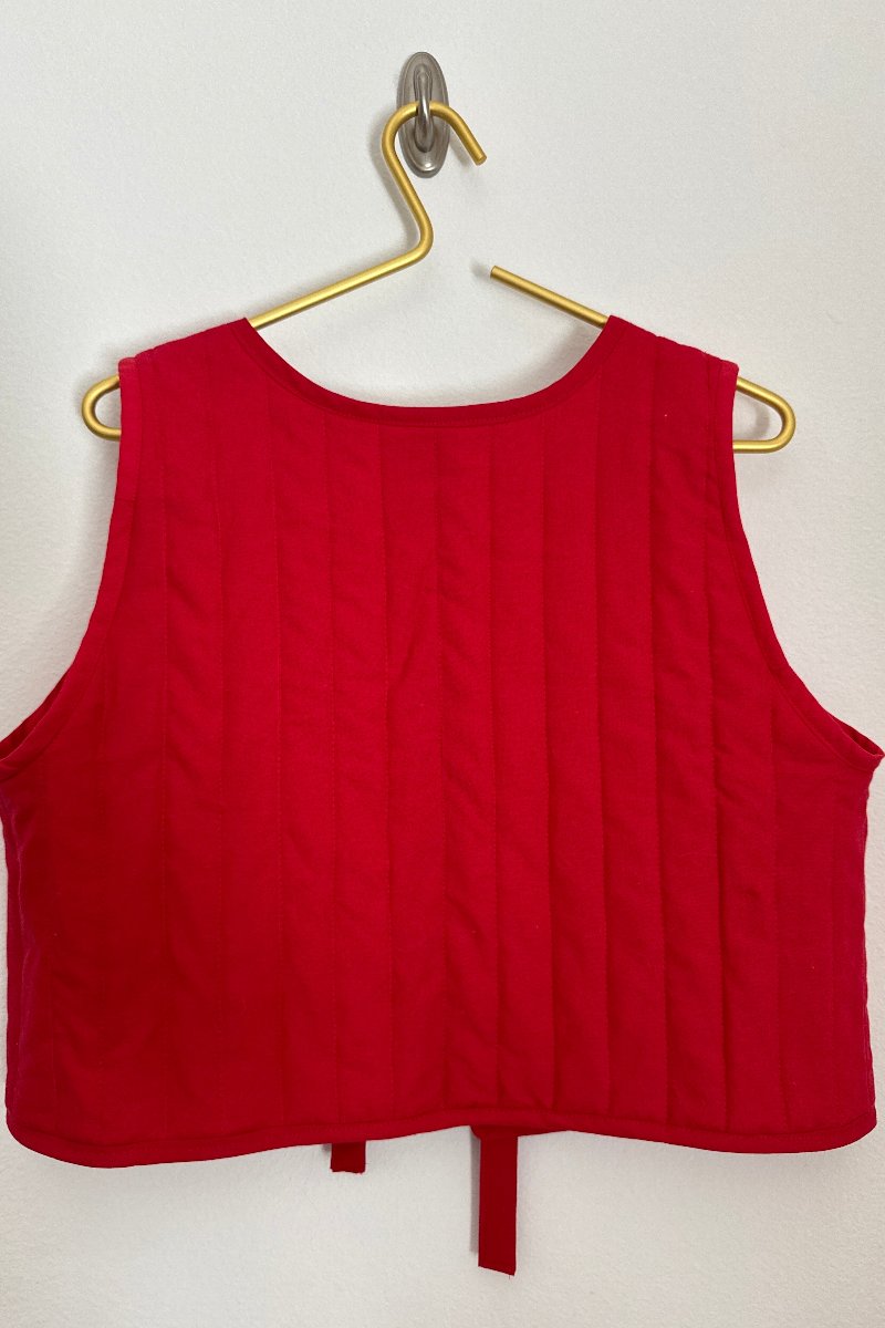 Candy Cane Quilted Vest - Size 4