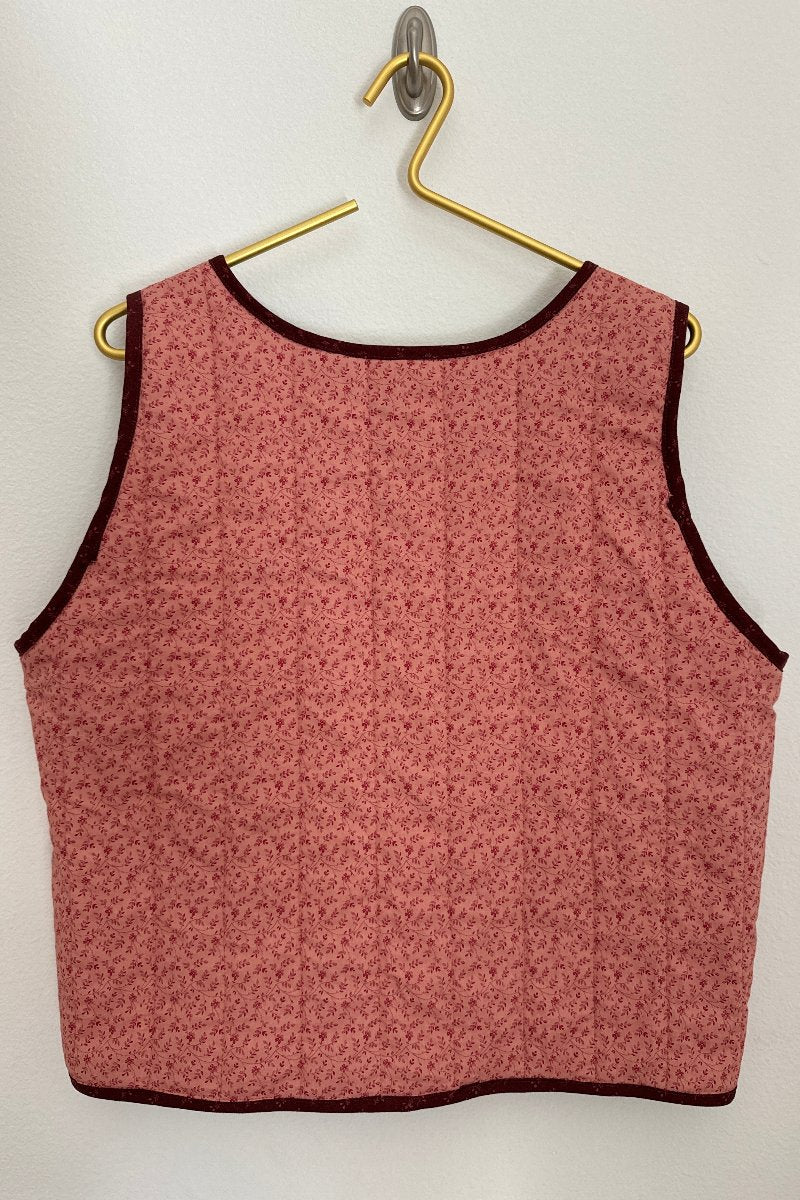 Berry Sweet Quilted Vest - Size 8