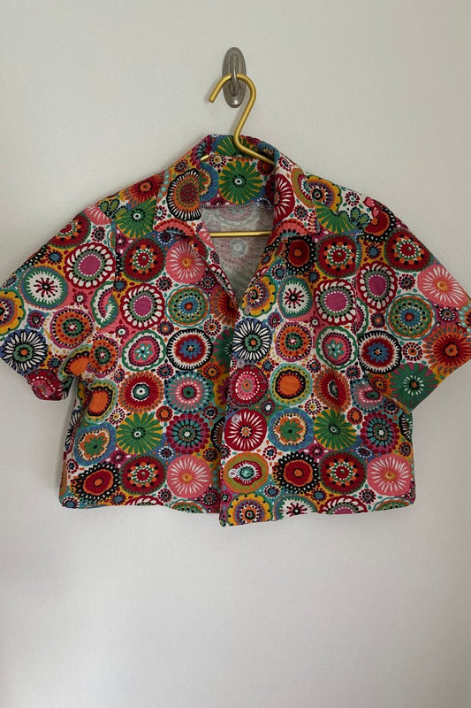 Women’s Flower Power Button-up - Medium