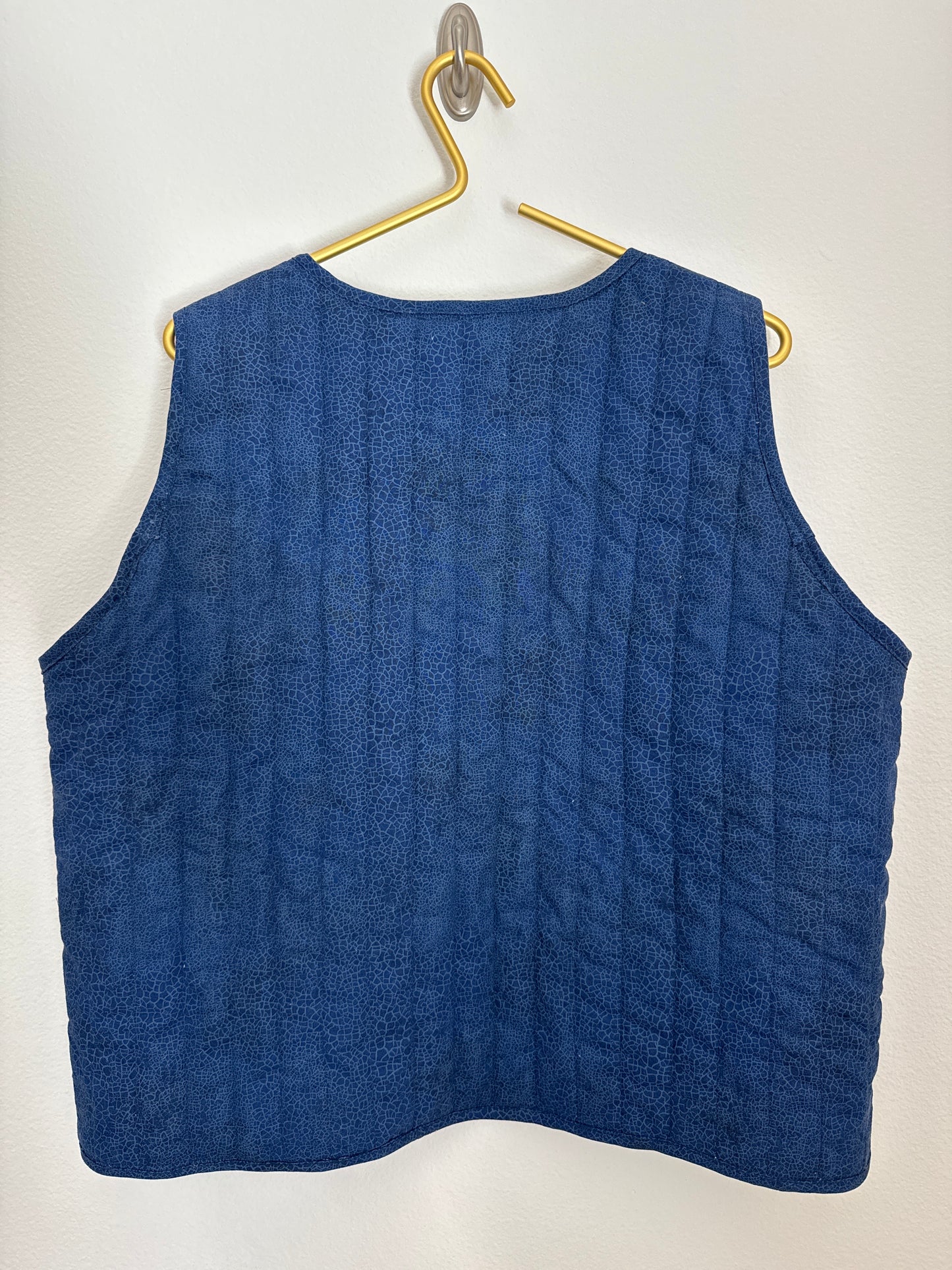 Blue Willow Quilted Vest - Size 14