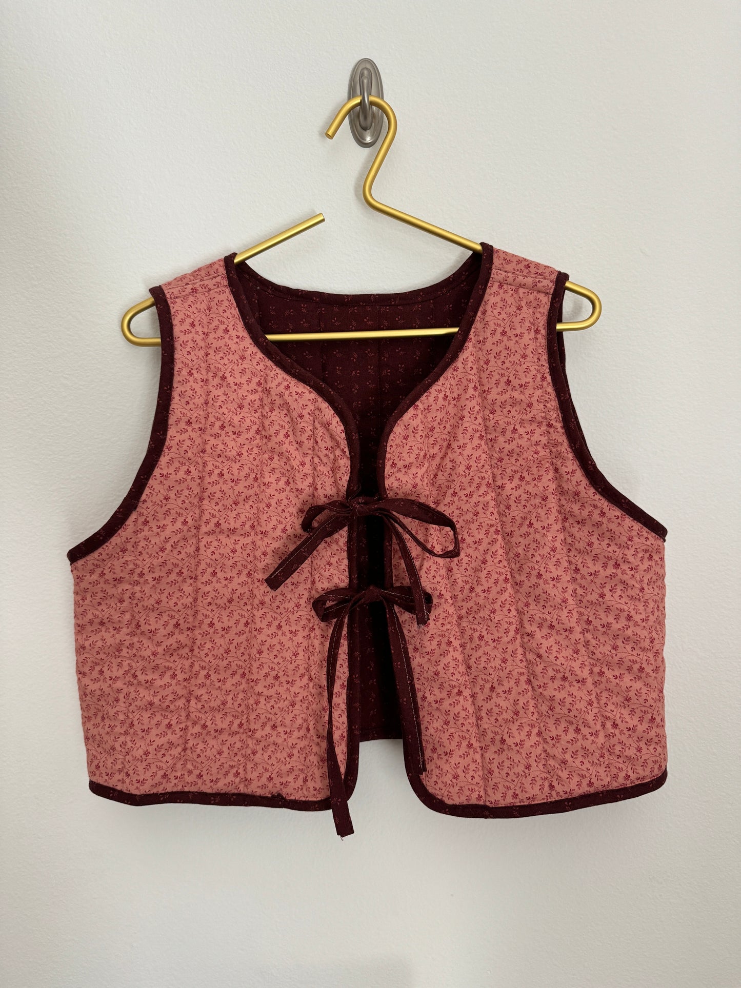 Berry Sweet Quilted Vest - Size 4